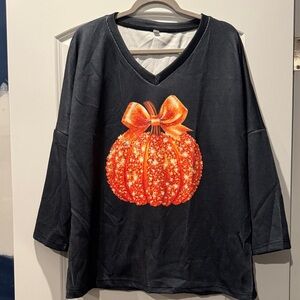 NWOT! Women's V-Neck Halloween Sweatshirt